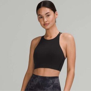 Lululemon Like a Cloud High-Neck Longline Bra Light Support B/C Cup - Blk Size 4